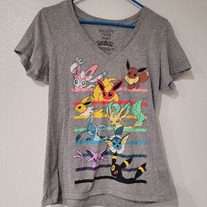 Mighty Fine Gray Pokémon Eeveelutions T-Shirt